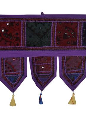 Lal Haveli Handmade Embroidery Patchwork Cotton Door Hanging 39 X 16 inches 2