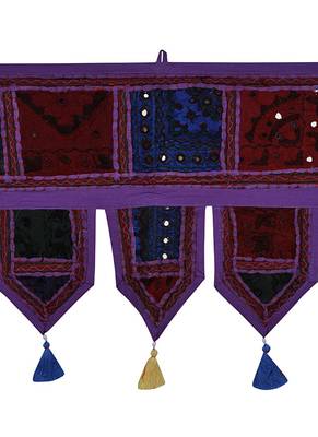 Lal Haveli Elegant Decorative Embroidery Design Door Hanging 39 X 16 inches 2