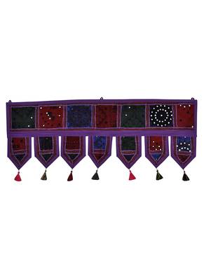 Lal Haveli Jaipuri Home Decorative Design Embroidered Door Valance Toran 39 X 16 inches 1
