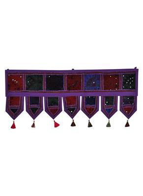 Lal Haveli Embroidered Designer Cotton Topper Window Valance 39 X 16 inches 1