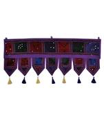 Lal Haveli Patchwork Embroidered Design Cotton Indian Toran Tapestry 39 X 16 inches