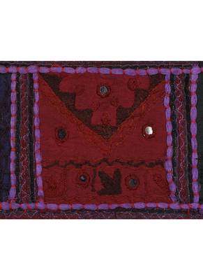Lal Haveli Patchwork Embroidered Design Cotton Indian Toran Tapestry 39 X 16 inches 3
