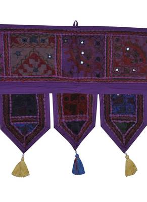 Lal Haveli Handmade Embroidery Cotton Door Hanging Toran Tapestry 39 X 16 inches 2