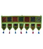 Lal Haveli Handmade Embroidery Work Design Cotton Door Hanging Toran 39 X 16 inches