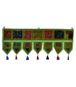 Lal Haveli Home Decorative Embroidered Mirror Work Design Door Toran 39 X 16 inches