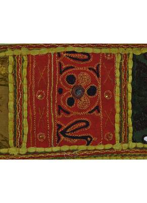 Lal Haveli Home Decorative Embroidered Mirror Work Design Door Toran 39 X 16 inches 3