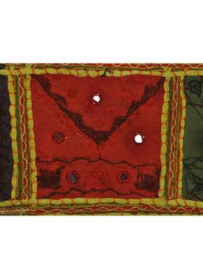 Lal Haveli Embroidery & Mirror Work Design Cotton Indian Toran 39 X 16 inches 3
