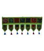 Lal Haveli Vintage Mirror Work Cotton Door Hanging Gift Item 39 X 16 inches