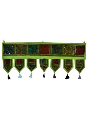 Lal Haveli Handmade Embroidered Cotton Door Hanging 39 X 16 inches 1