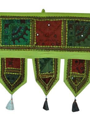 Lal Haveli Handmade Embroidered Cotton Door Hanging 39 X 16 inches 2