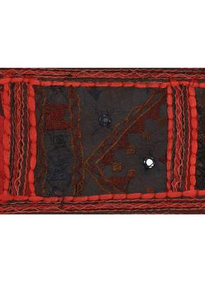 Lal Haveli Mirror Work Design Cotton Door Valance Toran 39 X 16 inches 3