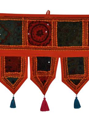 Lal Haveli Toran Topper Decorative Door Hanging Tapestries 39 X 16 inches 2