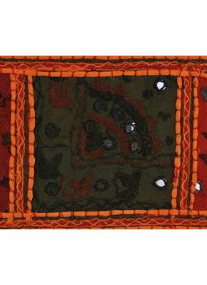 Lal Haveli Traditional Design Embroidered Work Cotton Door Valance 39 X 16 inches 3