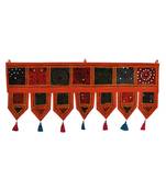 Lal Haveli Traditional Design Embroidered Vintage Cotton Door Hanging Tapestry 39 X 16 inches