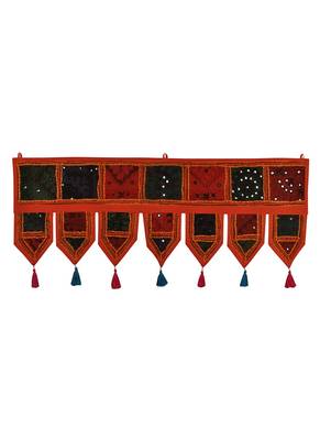 Lal Haveli Embroidered Decorative Cotton Door Hanging Tapestries 39 X 16 inches 1