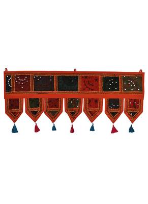 Lal Haveli Handcrafted Embroidered Design Cotton Hanging Tapestries 39 X 16 inches 1
