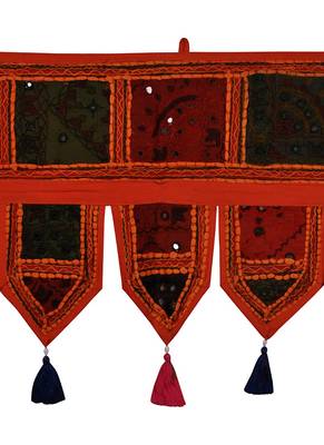 Lal Haveli Decorative Handmade Embroidered Work Design Door Toran Tapestries 39 X 16 inches 2