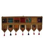 Lal Haveli Mirror Work Embroidery Design Decorative Door Hanging 39 X 16 inches