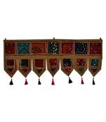 Lal Haveli Handmade Embroidery Work Design Cotton Decorative Door Hangings Toran 39 X 16 inches