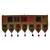 Lal Haveli Rajasthani Handmade Mirror Work Design Embroidery Cotton Toran Door Hangings 39 X 16 inches