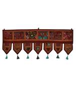 Lal Haveli Embroidery Mirror Work Design Door Hangings Decoration 39 X 16 inches