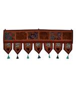 Lal Haveli Traditional Embroidered Handmade Patchwork Design Cotton Door Hanging 39 X 16 inches