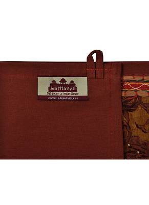 Lal Haveli Traditional Embroidered Handmade Patchwork Design Cotton Door Hanging 39 X 16 inches 3