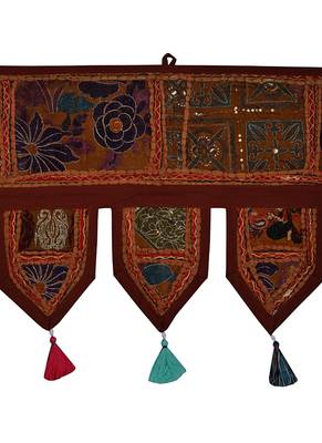Lal Haveli Embroidery & Patchwork Design Cotton Door Hanging Toran 39 X 16 inches 2