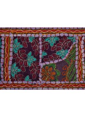 Lal Haveli Embroidery & Hand Patchwork Design Cotton Indian Toran 39 X 16 inches 3