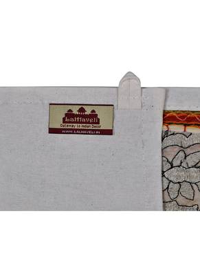 Lal Haveli Embroidery Design Cotton Window Treatment Valance 39 X 16 inches 4