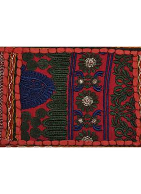 Lal Haveli Handcrafted Embroidery & Hand Mirror Work Design Cotton Indian Toran 39 X 16 inches 3