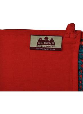Lal Haveli Handcrafted Embroidery & Hand Mirror Work Design Cotton Indian Toran 39 X 16 inches 4