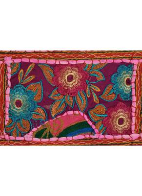 Lal Haveli Room Decorative Embroidered Mirror Work Design Cotton Door Valance 39 X 16 inches 3