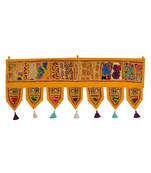 Lal Haveli Embroidery & Mirror Work Cotton Window Valance 39 X 16 inches