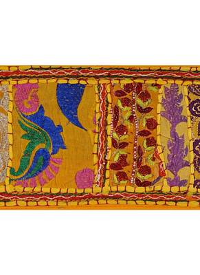 Lal Haveli Embroidery & Mirror Work Cotton Window Valance 39 X 16 inches 3