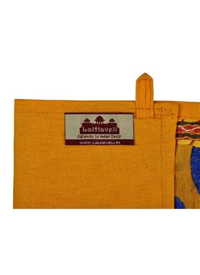 Lal Haveli Embroidery & Mirror Work Cotton Window Valance 39 X 16 inches 4