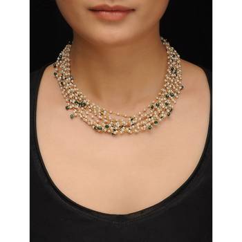 Green Jade And Pearls Necklace 2