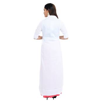 White plain cotton kurti 2