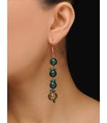 Green Jade Gold Earrings