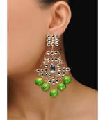 Kundan And Green Meenakari Chandbaali
