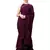 Inddus Burgundy Georgette Solid Ruffle Saree With Blouse Piece