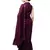 Inddus Burgundy Georgette Solid Ruffle Saree With Blouse Piece