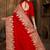 Red Embroidered Silk Saree With Blouse