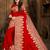 Red Embroidered Silk Saree With Blouse