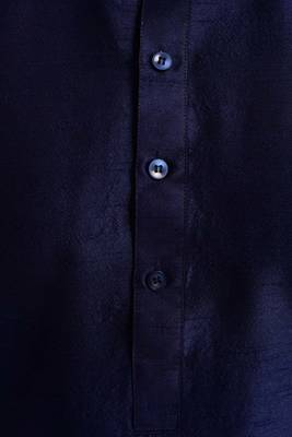 Blue Plain Silk Blend Dhoti Kurta 5