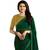 Green printed silk saree with blouse