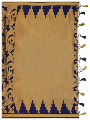 Blue Woven Art Silk Saree With Blouse 7