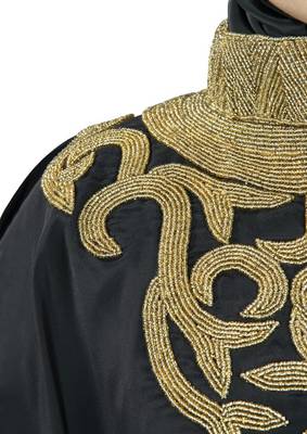 MyBatua Nayyab Hand Embroidered Black Kaftan 4