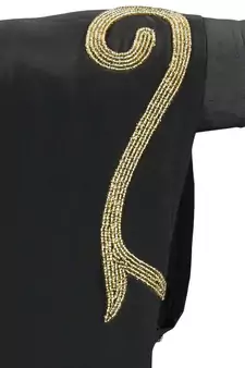 MyBatua Nayyab Hand Embroidered Black Kaftan