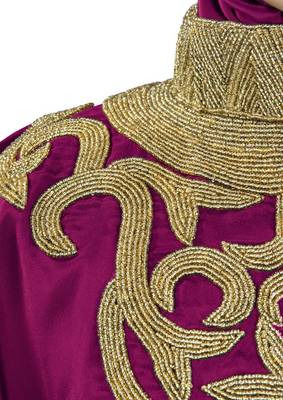 MyBatua Nayyab Hand Embroidered Wine Kaftan 5